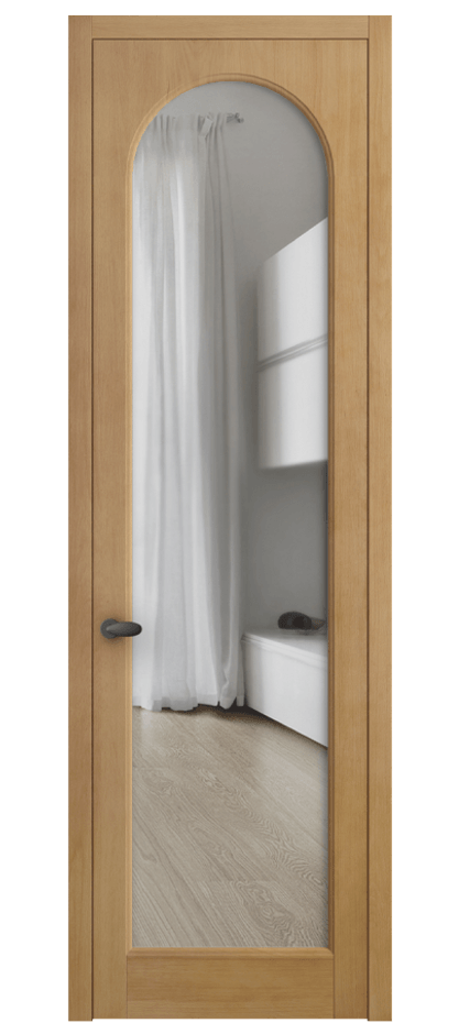 Межкомнатная дверь Палаццо 6804 Бук натуральный матовый Прозрачное стекло Цена 176580 сом | Volhovec