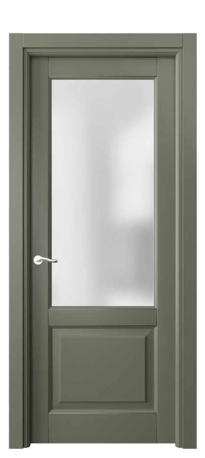 Межкомнатная дверь Лигнум 0740 Матовый оливковый тёмный Сатинированное стекло Цена 138460 сом | Volhovec