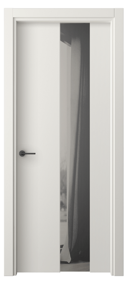 Межкомнатная дверь Freedom 4226 Софт-тач белоснежный Двустороннее серое зеркало, триплекс, 8 мм  Цена 41890 сом | Volhovec