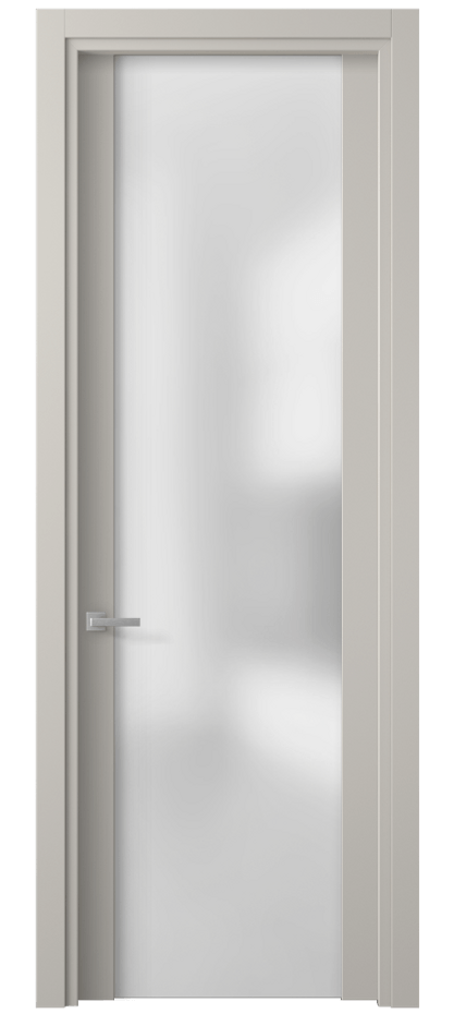 Межкомнатная дверь Planum 4114 Матовый облачно-серый Сатинированное стекло Цена 86340 сом | Volhovec