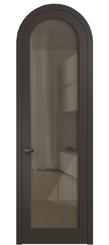 Межкомнатная дверь Палаццо 6814 Матовый антрацит Рефлективное бронзовое стекло "Стопсол", калёное Цена 193880 сом | Volhovec