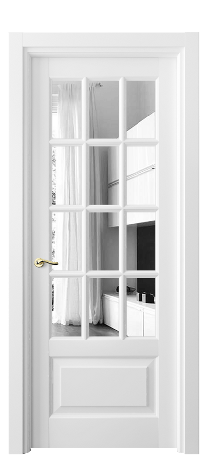 Межкомнатная дверь Лигнум 0728 Матовый белоснежный Двустороннее зеркало, триплекс Цена 172240 сом | Volhovec