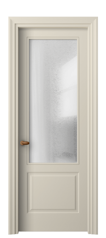 Межкомнатная дверь Esse 8552 Матовый бежево-серый Фактурное стекло "Лёд", триплекс Цена 81880 сом | Volhovec