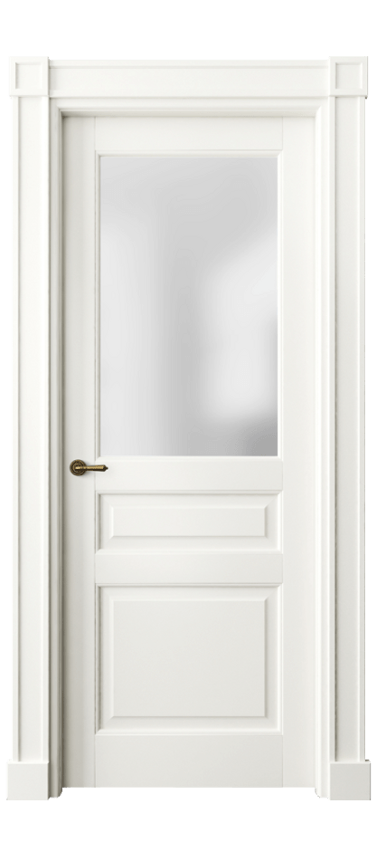 Межкомнатная дверь Тоскана Плано 6304 Матовый жемчужный Сатинированное стекло Цена 131839 ₽ | Volhovec