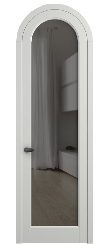 Межкомнатная дверь Палаццо 6814 Матовый светло-серый Прозрачное серое стекло, триплекс Цена 182230 сом | Volhovec