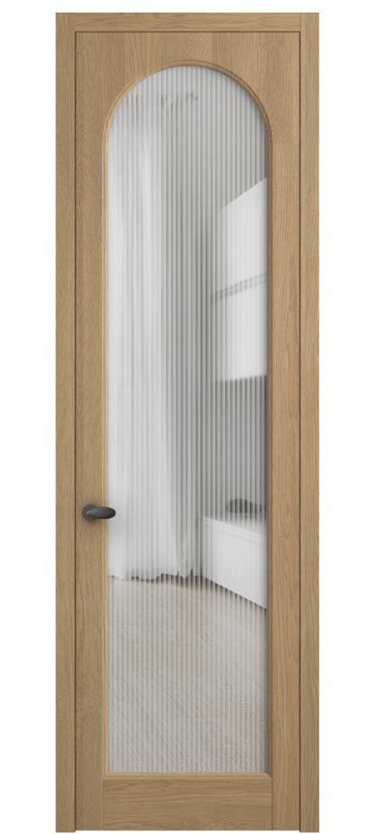 Межкомнатная дверь Palazzo 6804 Дуб соломенный матовый Рифлёное стекло "Moru", триплекс Цена 227470 сом | Volhovec