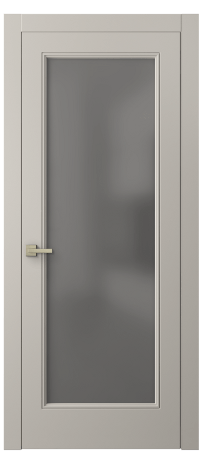 Межкомнатная дверь Linea 8300 Матовый светло-бежевый Сатинированное серое стекло, триплекс Цена 108760 сом | Volhovec