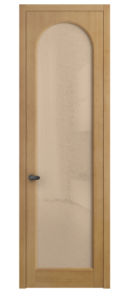 Межкомнатная дверь Палаццо 6804 Бук натуральный матовый Фактурное оранжевое стекло "Лёд", триплекс Цена 185320 сом | Volhovec