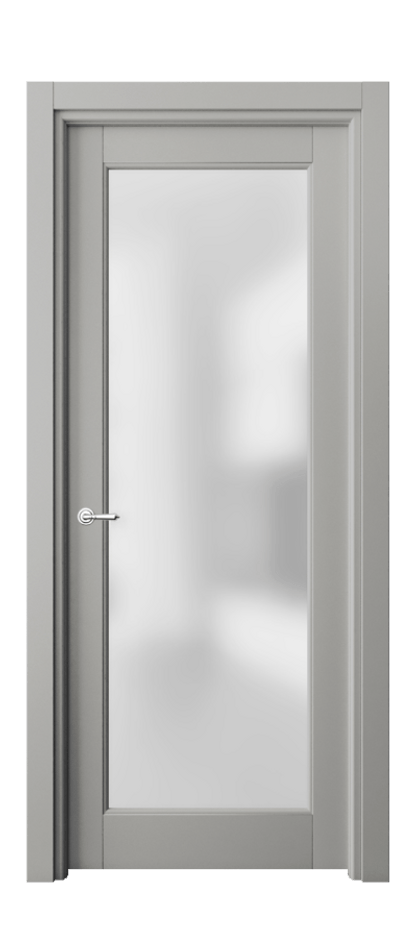 Межкомнатная дверь Тоскана Литера 6300 Матовый нейтральный серый Сатинированное стекло Цена 137740 сом | Volhovec