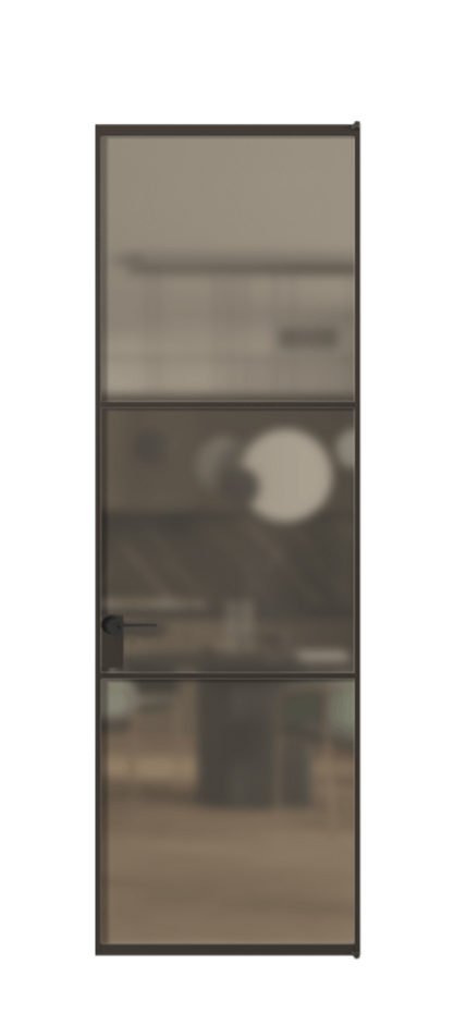 Алюминиевая дверь АЛПЛ040.03 Алюминий антрацит Сатинированное бронзовое стекло, триплекс. Без короба ААН Цена 180500 Стоимость комплекта двери включает:
1. Полотно (600/650/700/750/800/850/900/950*2000-2400 мм).
2. Короб
3. Комплект фурнитуры (2 торцевые петли и магнитный замок с ответной планкой). Фабрика дверей Волховец 8 (800) 551 43 19 Алюминиевая дверь АЛПЛ040.03 Алюминий антрацит Сатинированное бронзовое стекло, триплекс Цена 180500 | Volhovec