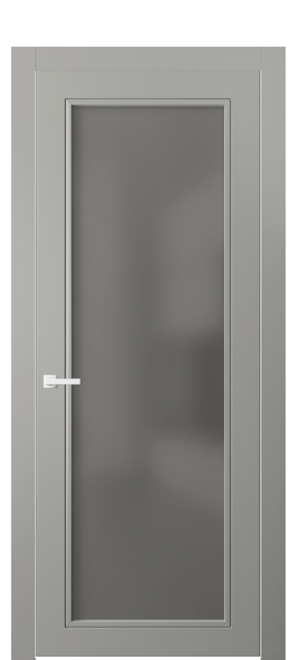 Межкомнатная дверь Neo Classic 8000 Матовый нейтральный серый Сатинированное серое стекло, триплекс, 8 мм Цена 70000 сом | Volhovec