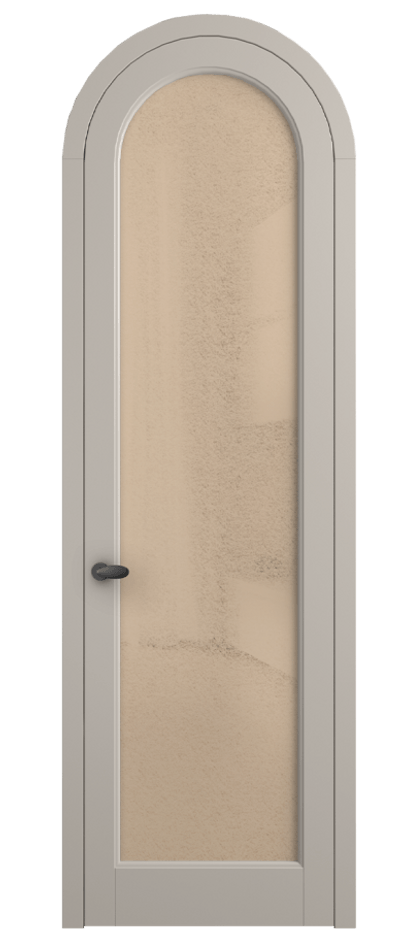 Межкомнатная дверь Палаццо 6814 Матовый светло-бежевый Фактурное оранжевое стекло "Лёд", триплекс Цена 190970 сом | Volhovec