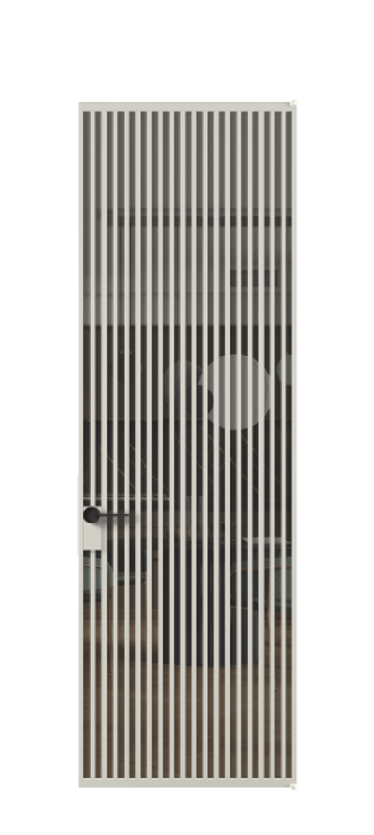 Алюминиевая дверь АЛПЛ040.06 Алюминий тёплый серый Прозрачное серое стекло, триплекс Цена 281720  | Volhovec