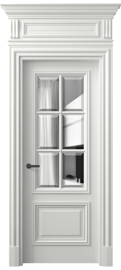 Межкомнатная дверь Антик 7312 Матовый светло-серый Двустороннее зеркало с фацетом, триплекс Цена 275710 сом | Volhovec