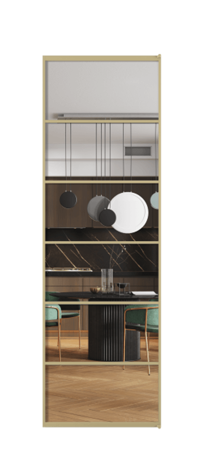 Алюминиевая дверь АЛПЛ040.04  Прозрачное стекло "Кристал Вижн", калёное Цена 211890  | Volhovec