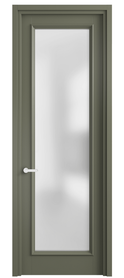 Межкомнатная дверь Шарм 6702 Матовый оливковый тёмный Сатинированное стекло Цена 142400 сом | Volhovec