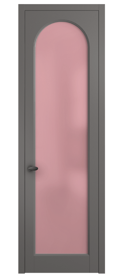 Межкомнатная дверь Палаццо 6804 Матовый классический серый Сатинированное розовое стекло, триплекс Цена 146220 сом | Volhovec