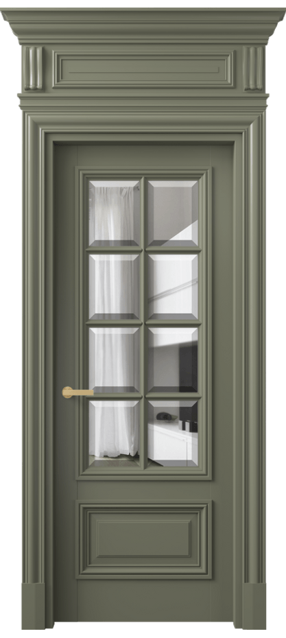 Межкомнатная дверь Antique 7316 Бук оливковый тёмный Прозрачное стекло с фацетом Цена 267920 сом | Volhovec