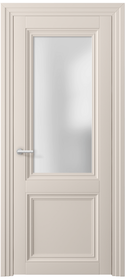 Межкомнатная дверь Центро 2524 ПЭТ пудровый бежевый Сатинированное стекло Цена 57870 сом | Volhovec