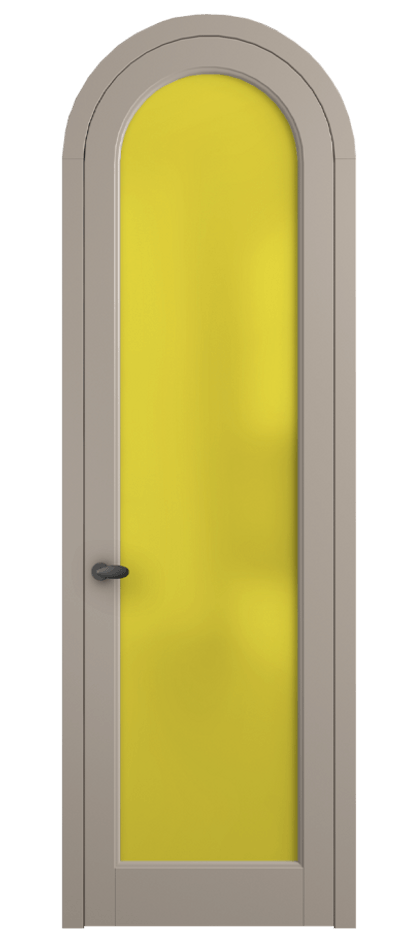 Межкомнатная дверь Палаццо 6814 Матовый бисквитный Сатинированное жёлтое стекло, триплекс Цена 182230 сом | Volhovec