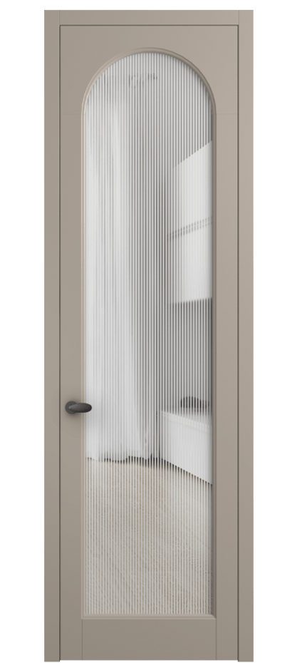 Межкомнатная дверь Палаццо 6804 Матовый бисквитный Рифлёное стекло "Дюна", триплекс Цена 150010 сом | Volhovec