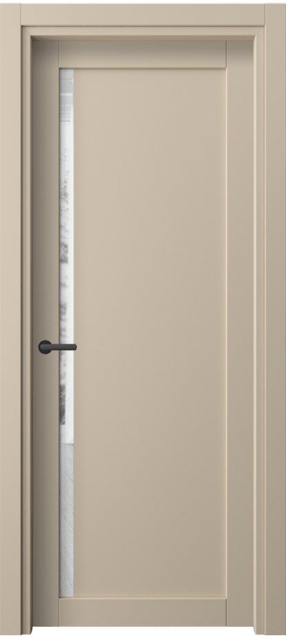 Межкомнатная дверь Нео 2110 ПЭТ светло-бежевый Прозрачное стекло, триплекс Цена 38870 сом | Volhovec