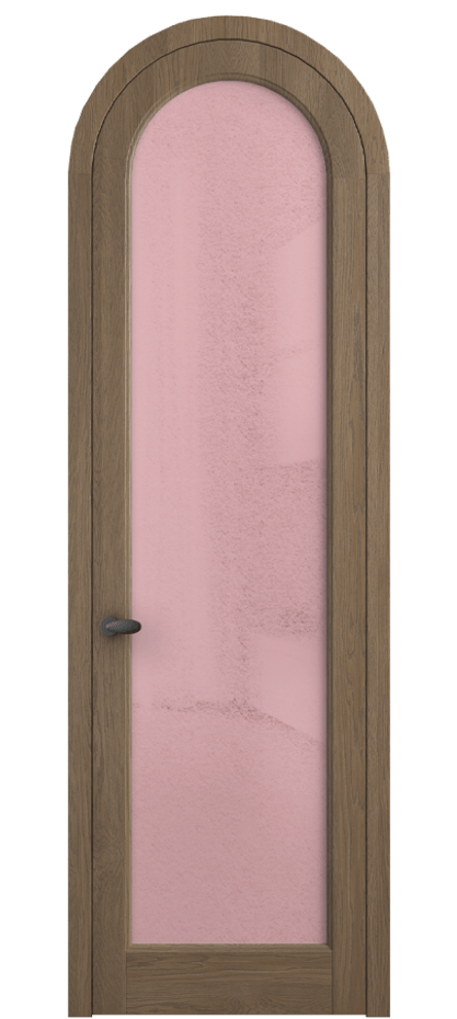 Межкомнатная дверь Palazzo 6814 Дуб джутовый матовый Фактурное розовое стекло "Лёд", триплекс Цена 309180.2 сом | Volhovec