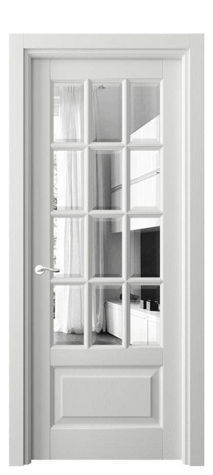 Межкомнатная дверь Lignum 0728 Дуб светло-серый Двустороннее зеркало с фацетом, триплекс Цена 239360 сом | Volhovec