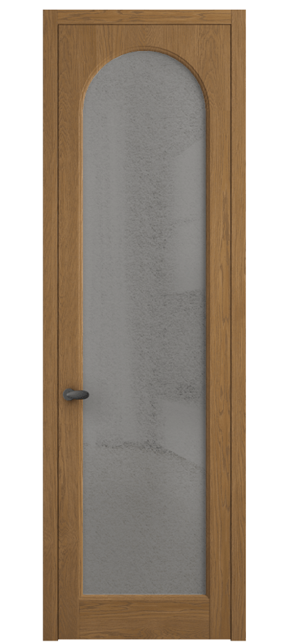 Межкомнатная дверь Палаццо 6804 Дуб пряный матовый Фактурное серое стекло "Лёд", триплекс Цена 230820 сом | Volhovec