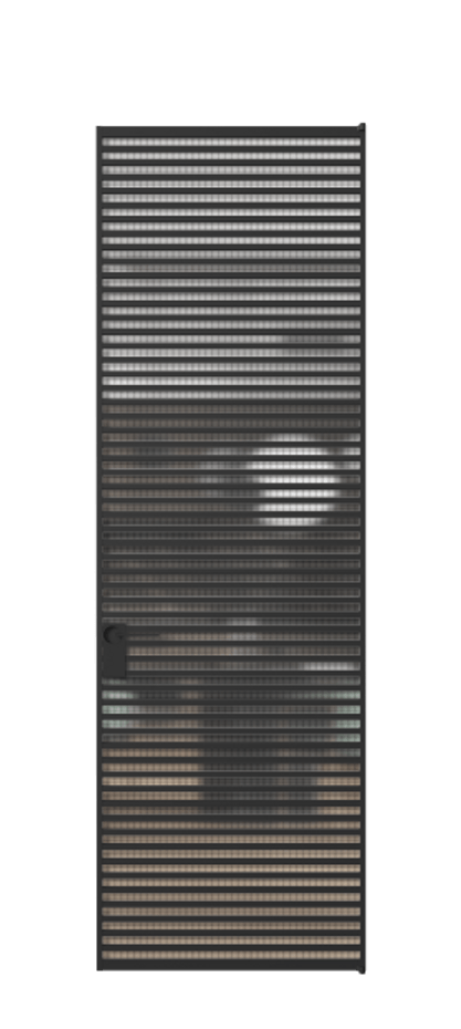 Алюминиевая дверь АЛПЛ040.07 Алюминий Черный Mesh silver Цена 250800  | Volhovec