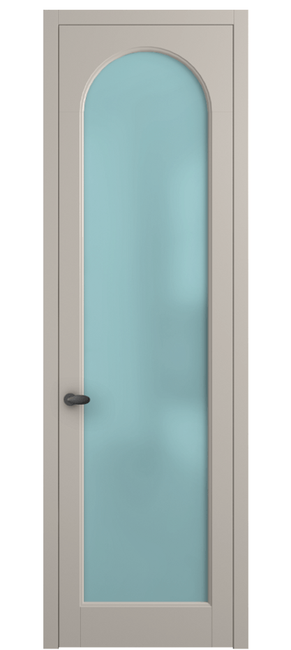 Межкомнатная дверь Палаццо 6804 Матовый светло-бежевый Сатинированное голубое стекло, триплекс Цена 141270 сом | Volhovec