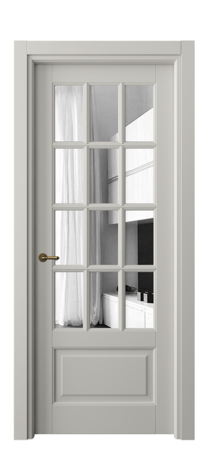 Межкомнатная дверь Тоскана Грильято 6313 Матовый тёплый серый Двустороннее зеркало, триплекс Цена 167290 сом | Volhovec