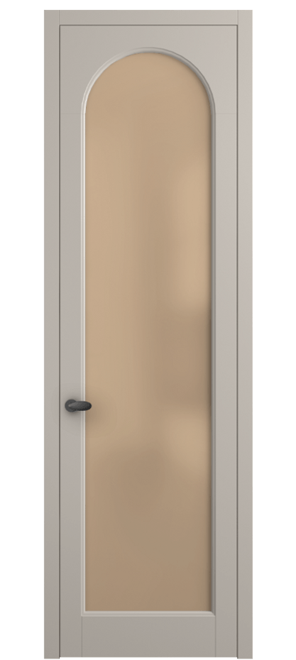 Межкомнатная дверь Палаццо 6804 Матовый светло-бежевый Сатинированное оранжевое стекло, триплекс Цена 97029 ₽ | Volhovec