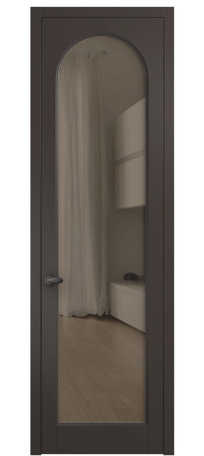 Межкомнатная дверь Палаццо 6804 Матовый антрацит Прозрачное бронзовое стекло, триплекс Цена 141270 сом | Volhovec