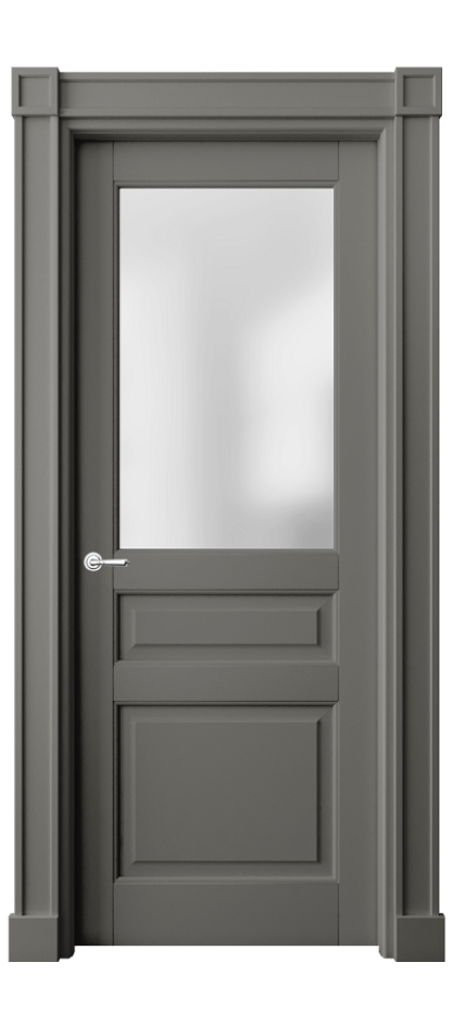 Межкомнатная дверь Тоскана Плано 6304 Матовый классический серый Сатинированное стекло Цена 191960 сом | Volhovec