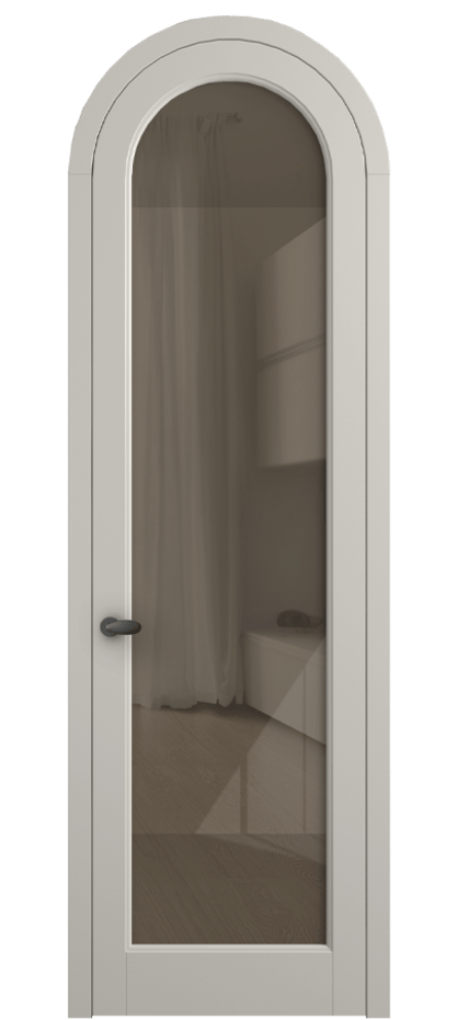 Межкомнатная дверь Палаццо 6814 Матовый облачно-серый Рефлективное бронзовое стекло "Stopsol", калёное Цена 193880 сом | Volhovec