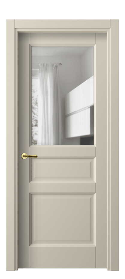 Межкомнатная дверь Галант 1432 Матовый бежево-серый Прозрачное стекло Цена 76290 сом | Volhovec