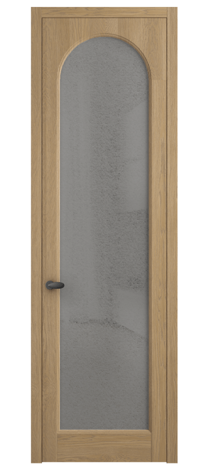 Межкомнатная дверь Палаццо 6804 Дуб соломенный матовый Фактурное серое стекло "Лёд", триплекс Цена 224560 сом | Volhovec