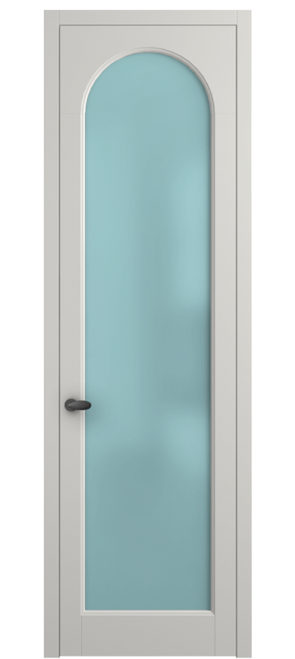 Межкомнатная дверь Палаццо 6804 Матовый серый Сатинированное голубое стекло, триплекс Цена 141270 сом | Volhovec