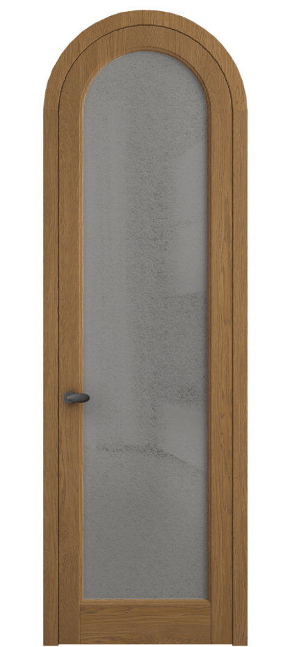 Межкомнатная дверь Палаццо 6814 Дуб пряный матовый Фактурное серое стекло "Лёд", триплекс Цена 315440 сом | Volhovec