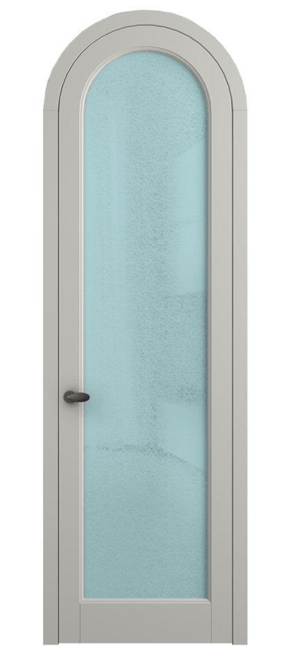 Межкомнатная дверь Палаццо 6814 Матовый тёплый серый Фактурное голубое стекло "Лёд", триплекс Цена 190970 сом | Volhovec
