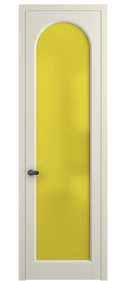 Межкомнатная дверь Палаццо 6804 Матовый молочно-белый Сатинированное жёлтое стекло, триплекс Цена 141270 сом | Volhovec