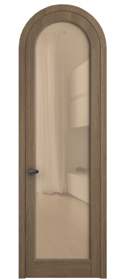 Межкомнатная дверь Палаццо 6814 Дуб джутовый матовый Рифлёное оранжевое стекло "Дюна", триплекс Цена 315440 сом | Volhovec