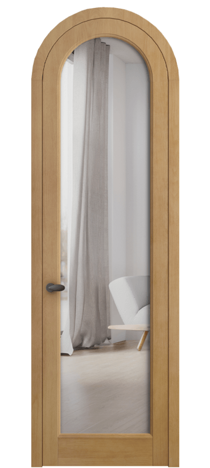 Межкомнатная дверь Палаццо 6814 Бук натуральный матовый Двустороннее зеркало, триплекс Цена 252960 сом | Volhovec