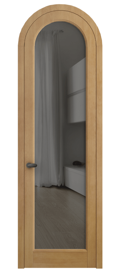 Межкомнатная дверь Палаццо 6814 Бук натуральный матовый Прозрачное серое стекло, триплекс Цена 175339 ₽ | Volhovec