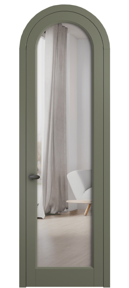 Межкомнатная дверь Палаццо 6814 Матовый оливковый тёмный Двустороннее зеркало, триплекс Цена 185140 сом | Volhovec