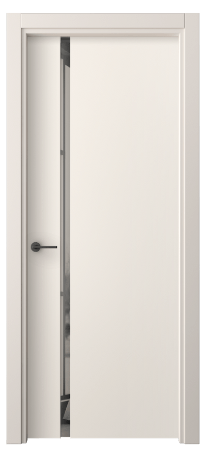 Межкомнатная дверь Фридом 4222 ПЭТ кремово-белый Двустороннее серое зеркало, триплекс Цена 50520 сом | Volhovec