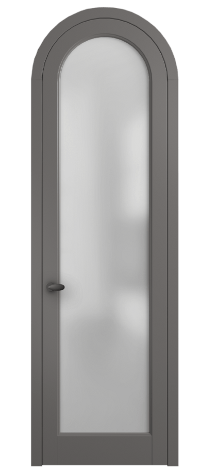 Межкомнатная дверь Палаццо 6814 Матовый классический серый Сатинированное стекло Цена 182230 сом | Volhovec