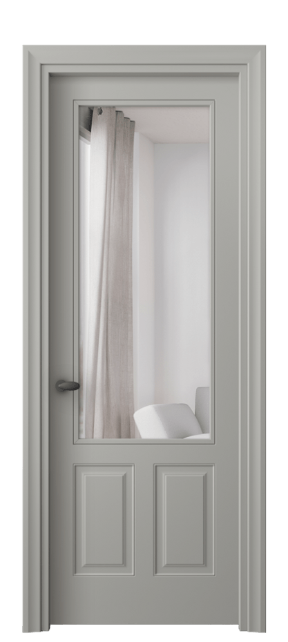 Межкомнатная дверь Esse 8522 Матовый нейтральный серый Двустороннее зеркало, триплекс, 7 мм Цена 68099 ₽ | Volhovec