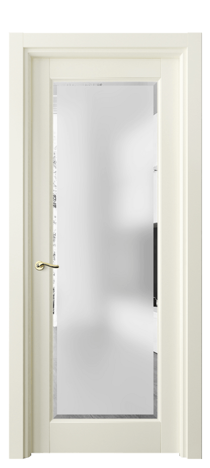 Межкомнатная дверь Лигнум 0700 Матовый молочно-белый Сатинированное стекло с фацетом Цена 141380 сом | Volhovec